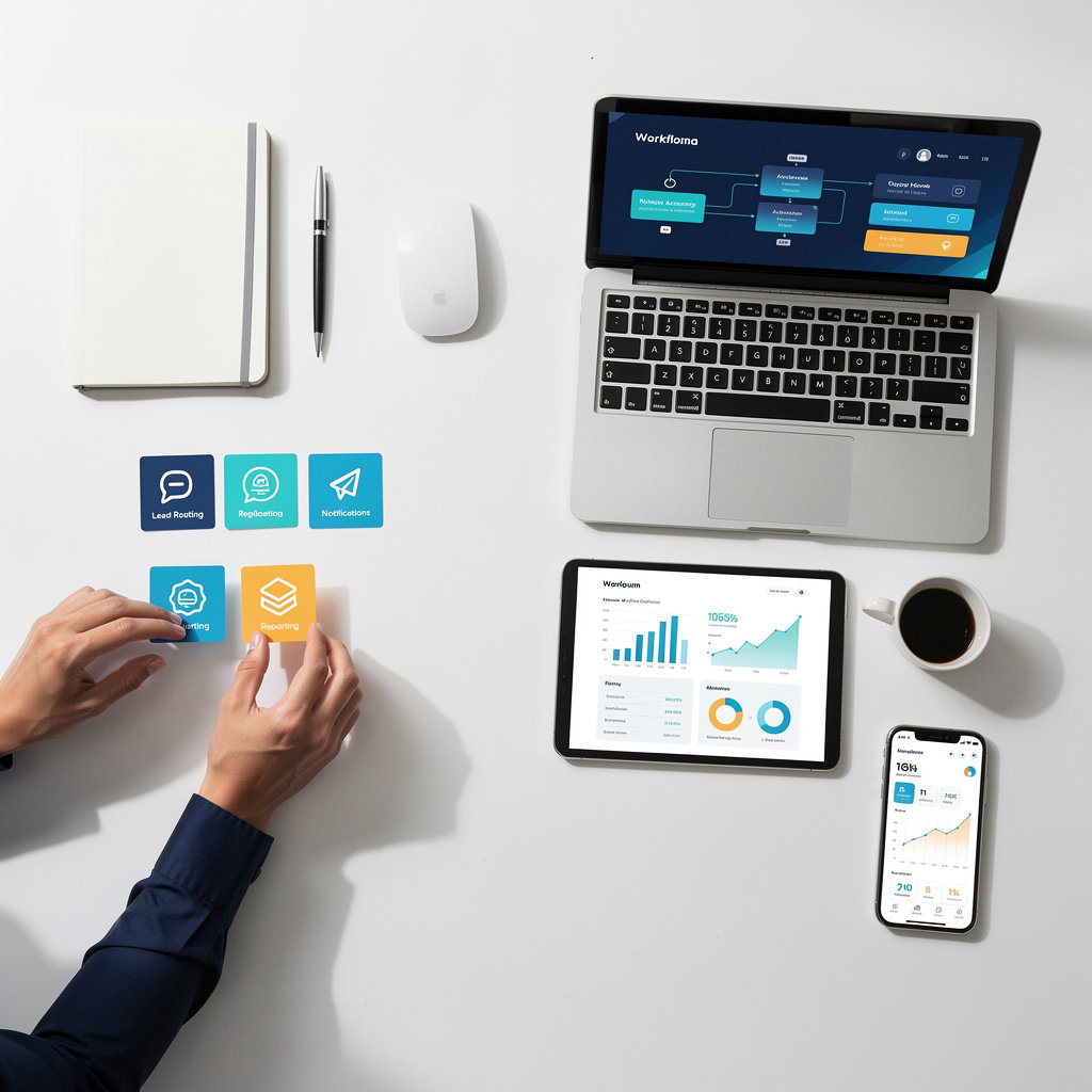 Digiflex Solution n8n workflow automation connecting CRM marketing platforms and backend systems for business efficiency