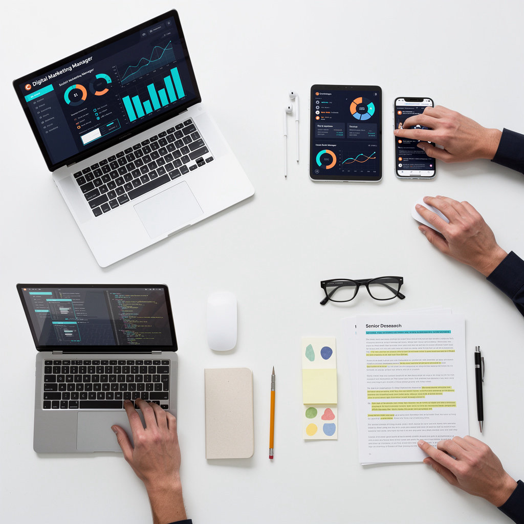 Digiflex Solution executive team of digital marketing experts collaborating on growth strategies